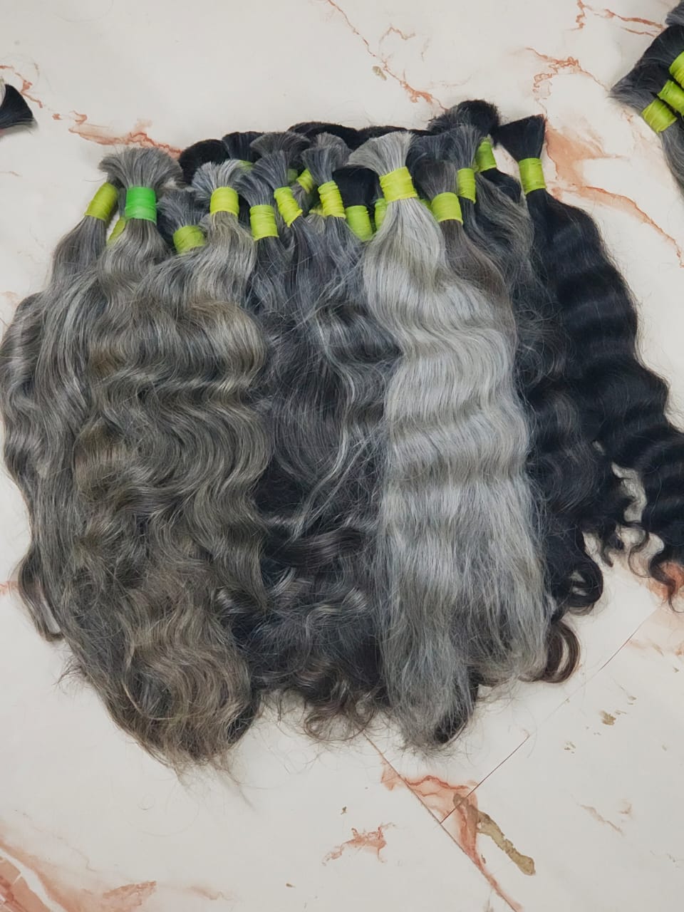 Remy Virgin Gray Bulk Hair
